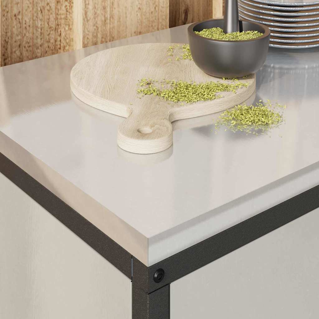 Stoccaggio in cucina con porta Argento 60 x 50 x 92 cm Acciaio