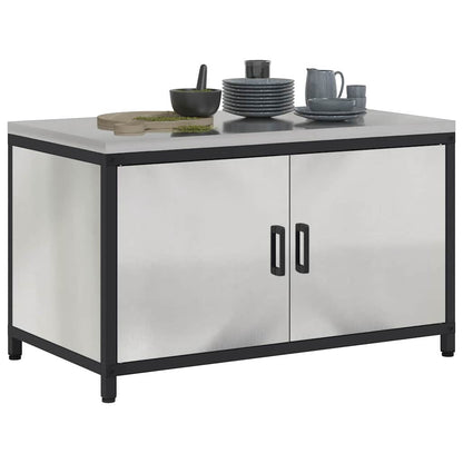 Stoccaggio in cucina con porta Argento 60 x 50 x 92 cm Acciaio