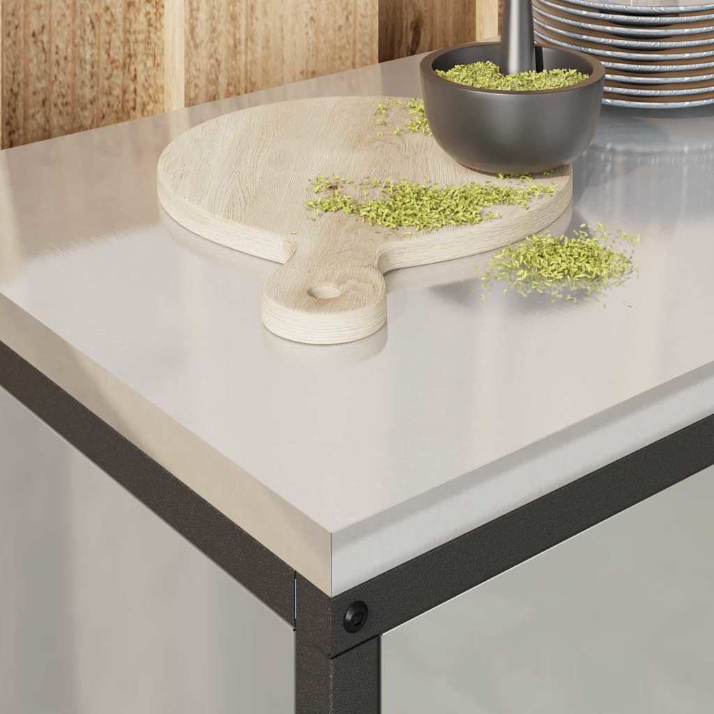 Stoccaggio in cucina con porta Argento 60 x 50 x 92 cm Acciaio