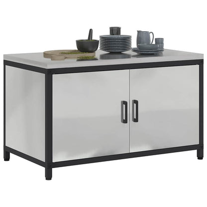Stoccaggio in cucina con porta Argento 60 x 50 x 92 cm Acciaio