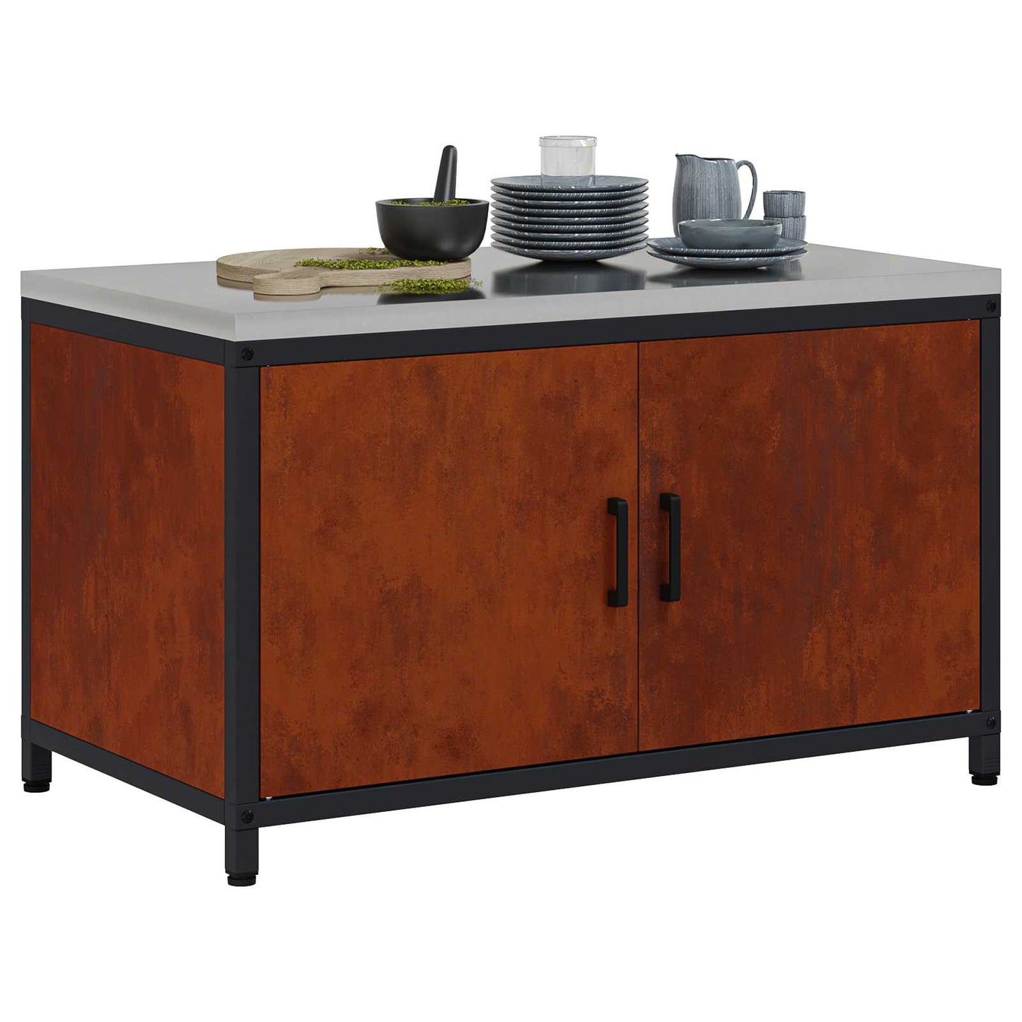 Stoccaggio in cucina con porta Ruggine 60 x 50 x 92 cm Acciaio