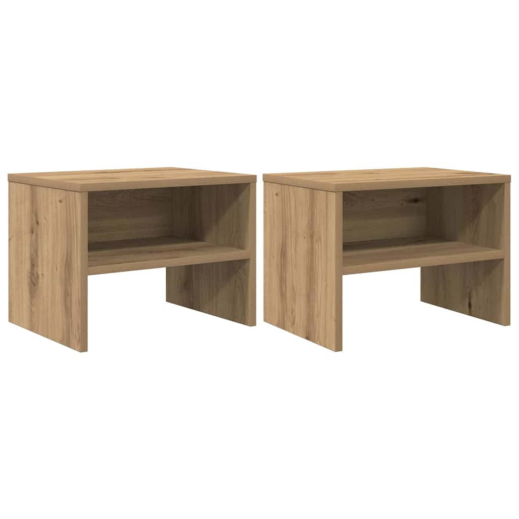 Armadio da Notte 2 pcs rovere artigianale 40 x 40 x 30 cm