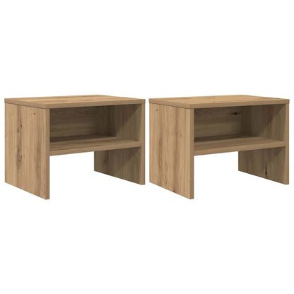 Armadio da Notte 2 pcs rovere artigianale 40 x 40 x 30 cm