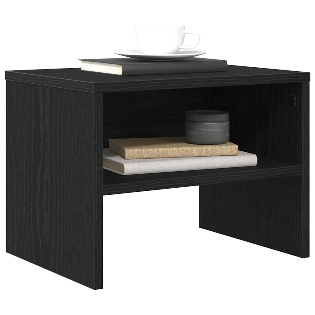 Armadio da Notte Rovere nero 40 x 40 x 30 cm Legno multistrato