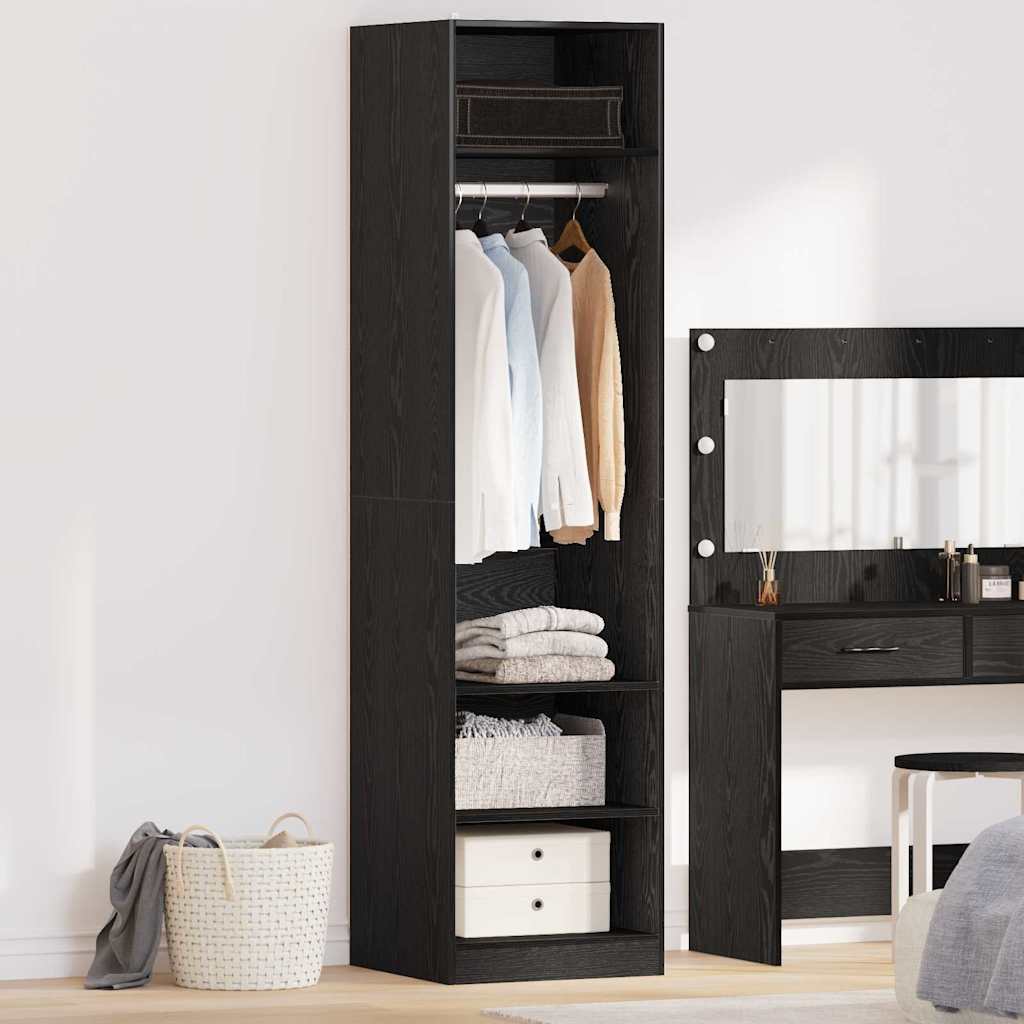 Guardaroba Rovere nero 50 x 50 x 200 cm Legno multistrato