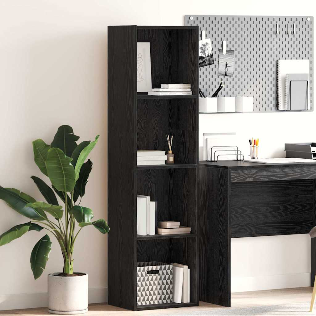 Libreria Rovere Nero 40 x 30 x 152 cm Legno multistrato