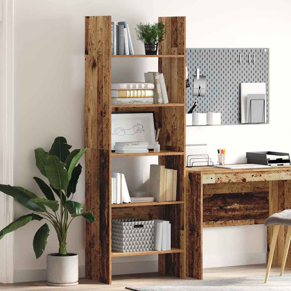 Armadio per Libri Legno vecchio 60 x 35 x 180 cm
