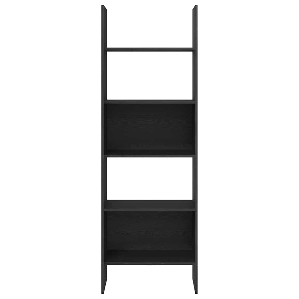 Armadio per Libri Rovere Nero 60 x 35 x 180 cm