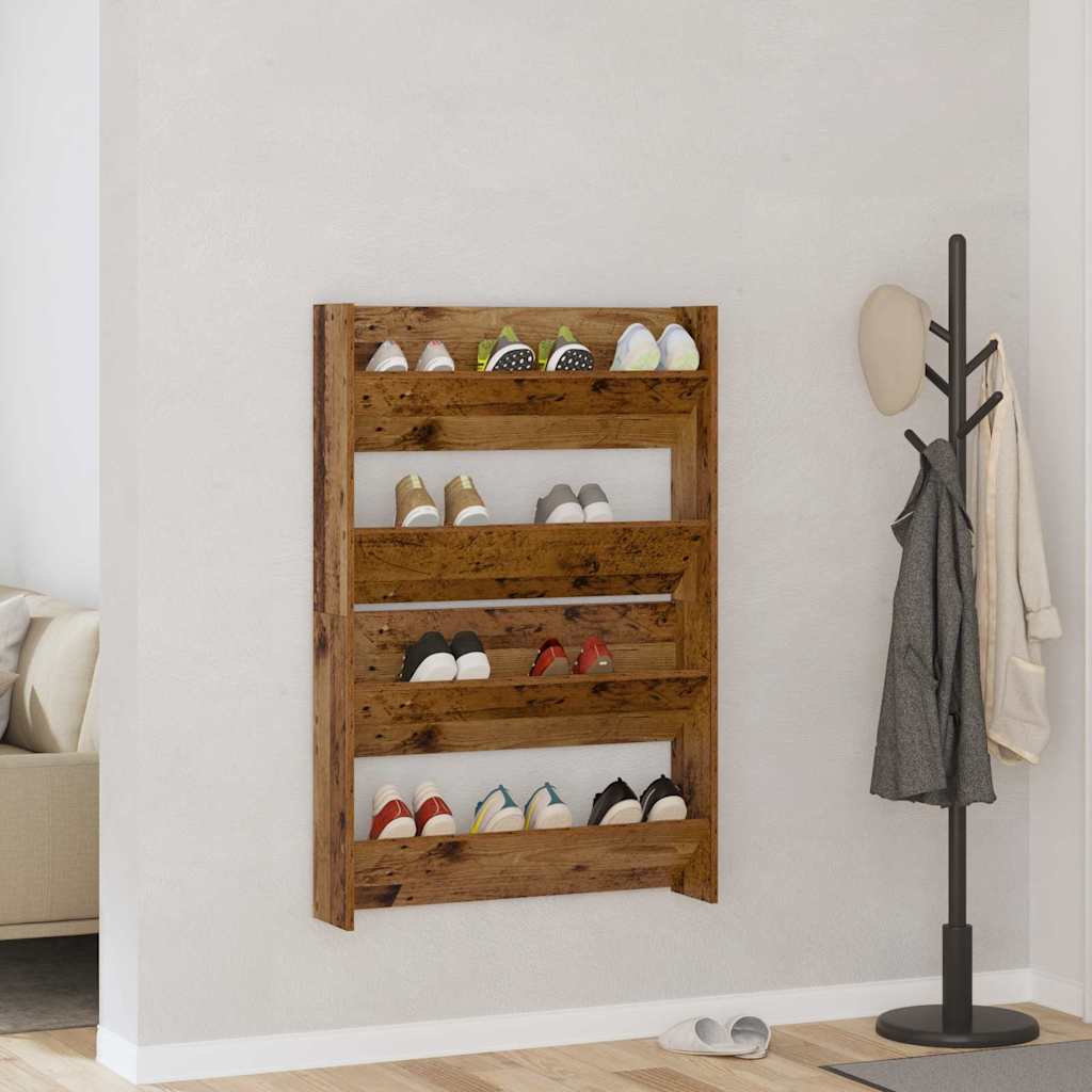 Mobile per scarpe 2 pcs Legno vecchio 80 x 18 x 60 cm