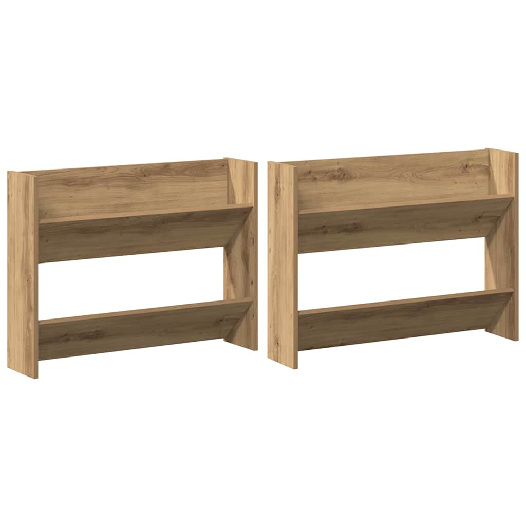 Mobile per scarpe 2 pcs Rovere artigianale 85 x 18 x 90 cm