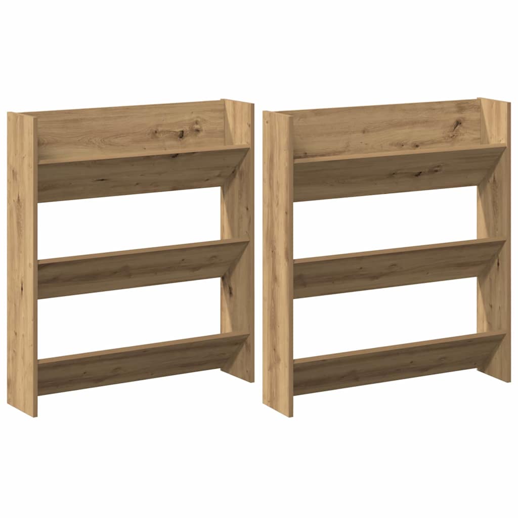 Mobile per scarpe 2 pcs Rovere artigianale 85 x 18 x 90 cm