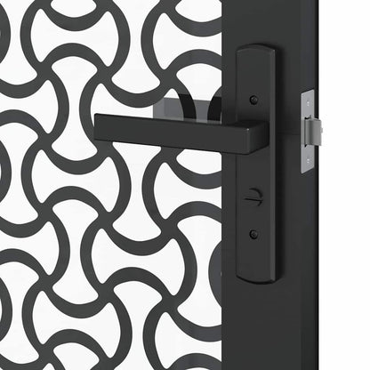 Porta in vetro Traforo Nero 76 x 3.5 x 201.5 cm Alluminio