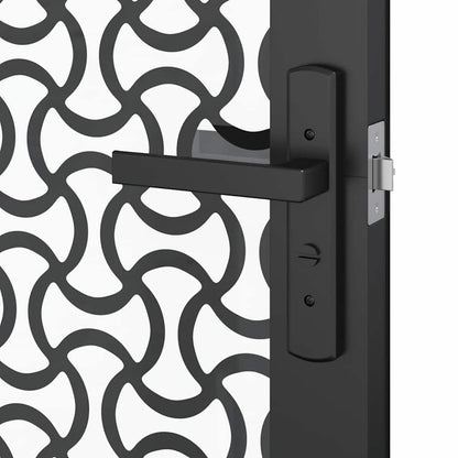 Porta in vetro Traforo Nero 76 x 3.5 x 201.5 cm Alluminio