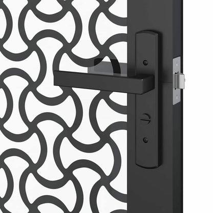 Porta in vetro Traforo Nero 76 x 3.5 x 201.5 cm Alluminio