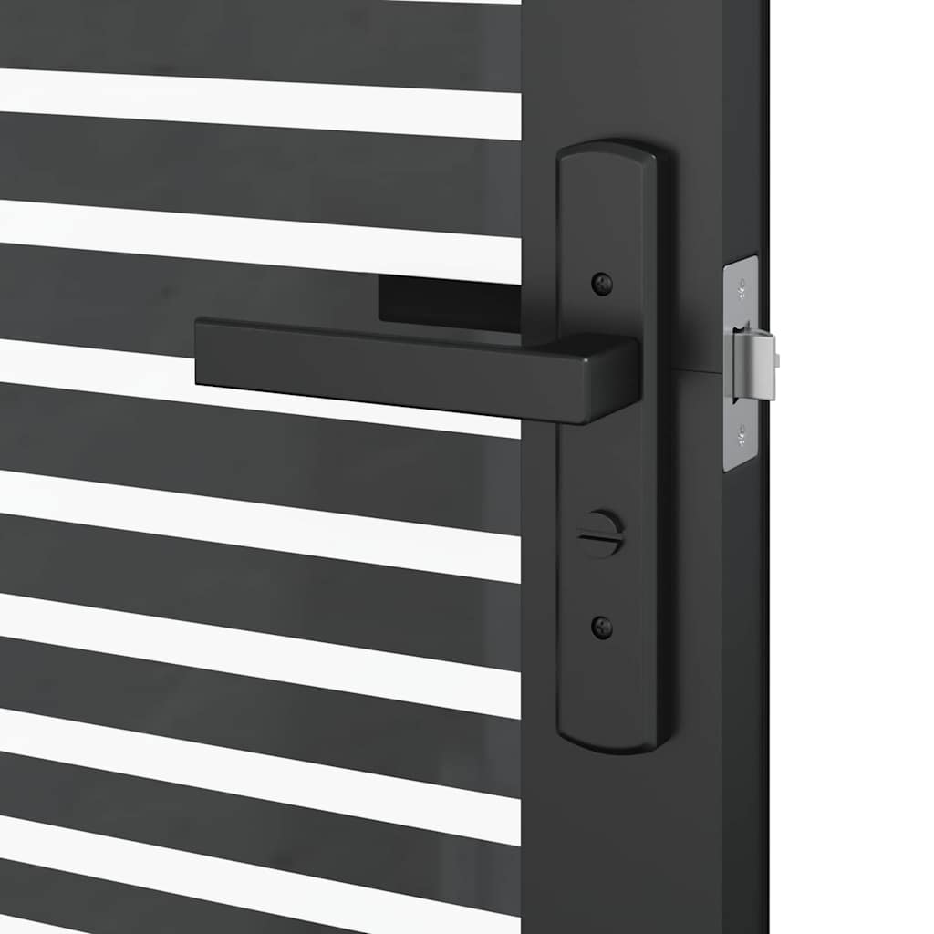 Porta in vetro Rigato Nero 76 x 3.5 x 201.5 cm Alluminio