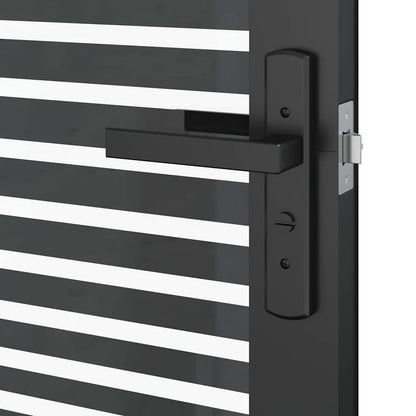 Porta in vetro Rigato Nero 76 x 3.5 x 201.5 cm Alluminio