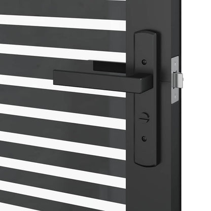 Porta in vetro Rigato Nero 76 x 3.5 x 201.5 cm Alluminio