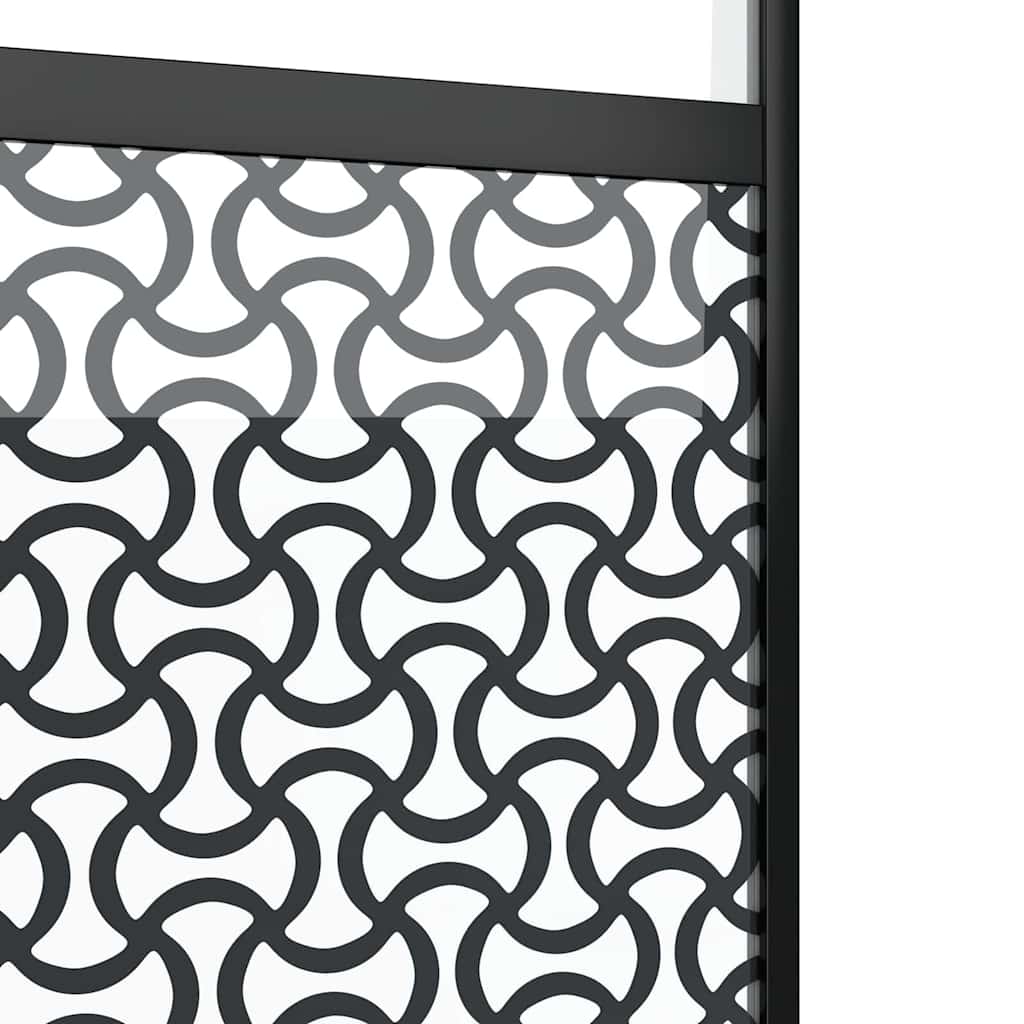 Porta in vetro Traforo Nero 90 x 2 x 205 cm Alluminio