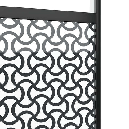 Porta in vetro Traforo Nero 90 x 2 x 205 cm Alluminio