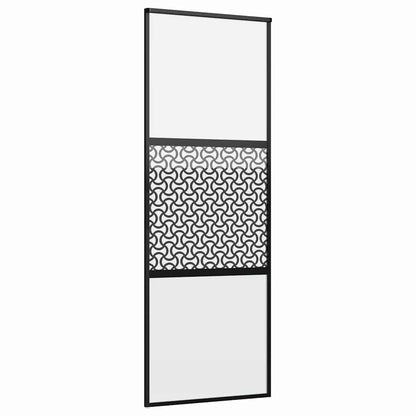 Porta in vetro Traforo Nero 90 x 2 x 205 cm Alluminio
