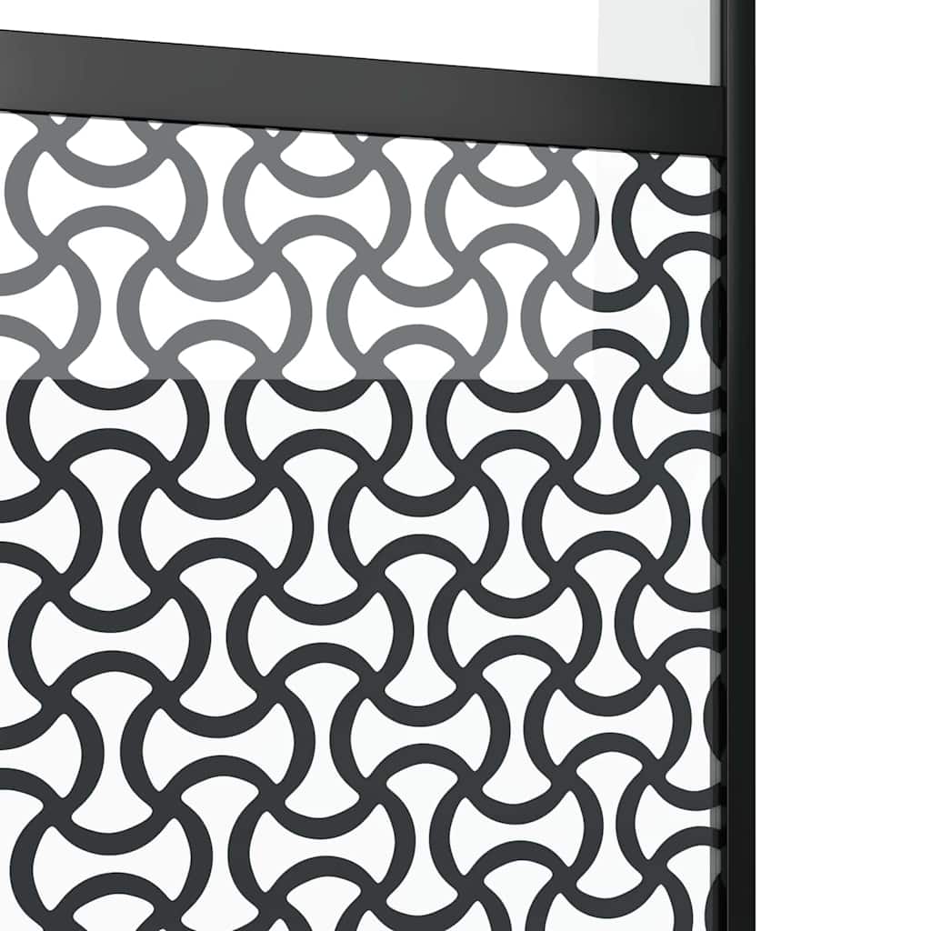 Porta in vetro Traforo Nero 90 x 2 x 205 cm Alluminio