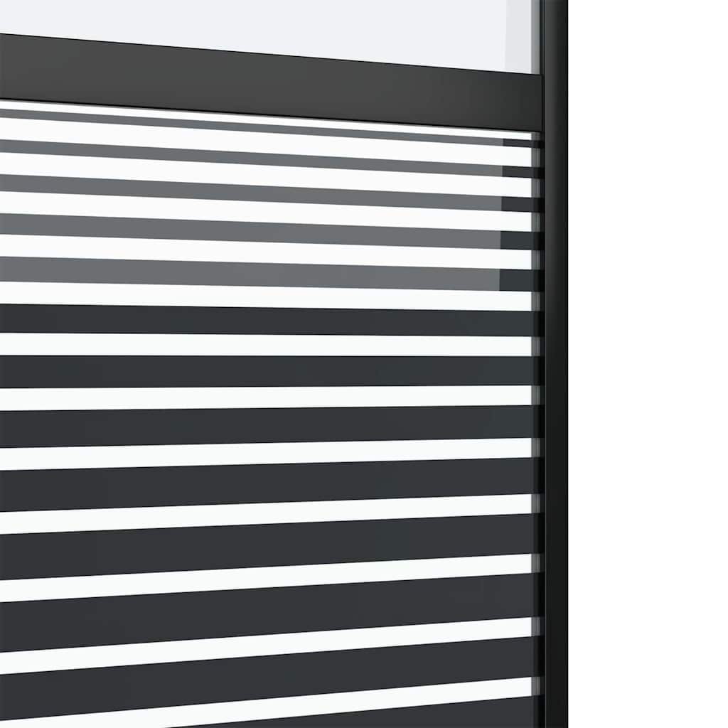 Porta in vetro Rigato Nero 90 x 2 x 205 cm Alluminio