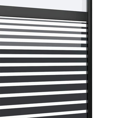 Porta in vetro Rigato Nero 90 x 2 x 205 cm Alluminio