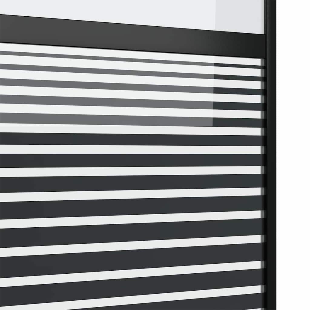 Porta in vetro Rigato Nero 90 x 2 x 205 cm Alluminio