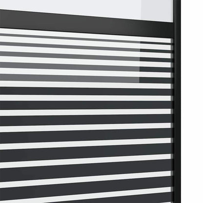 Porta in vetro Rigato Nero 90 x 2 x 205 cm Alluminio