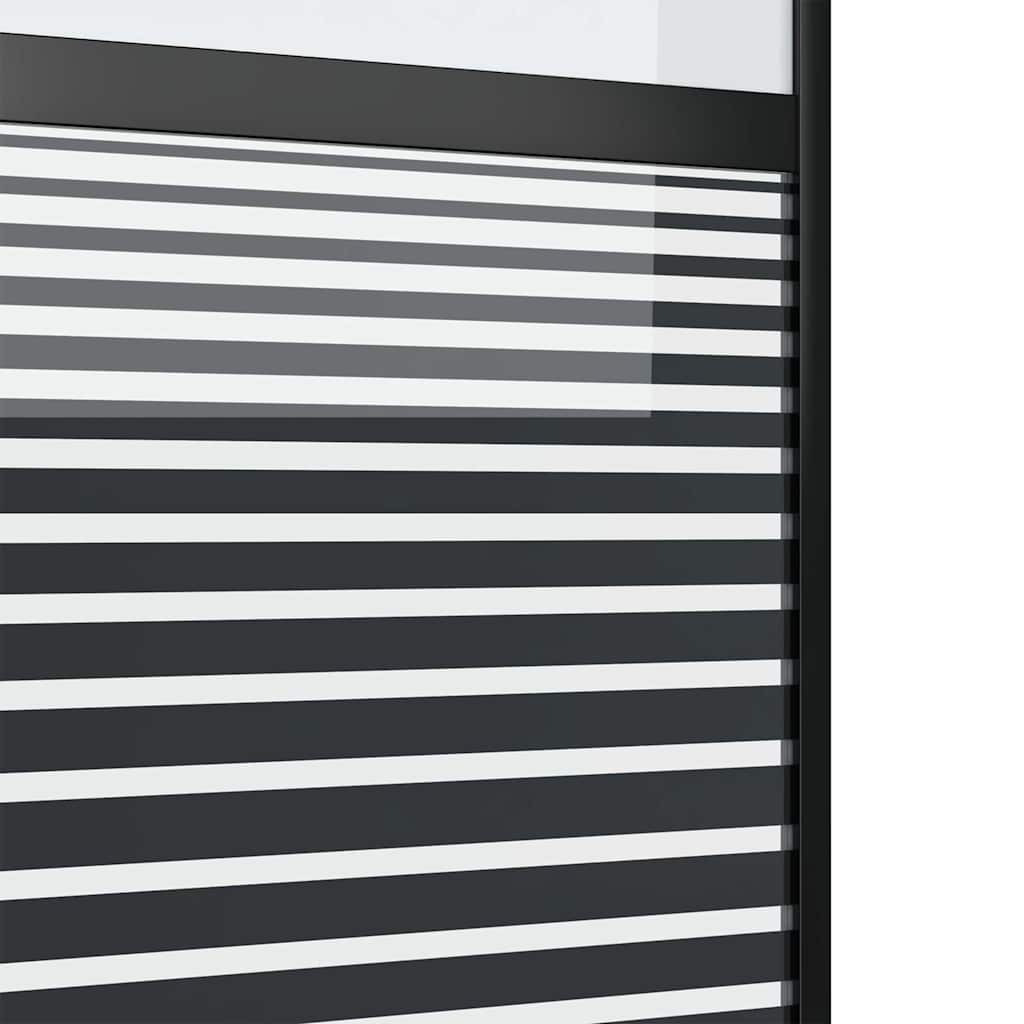 Porta in vetro Rigato Nero 90 x 2 x 205 cm Alluminio