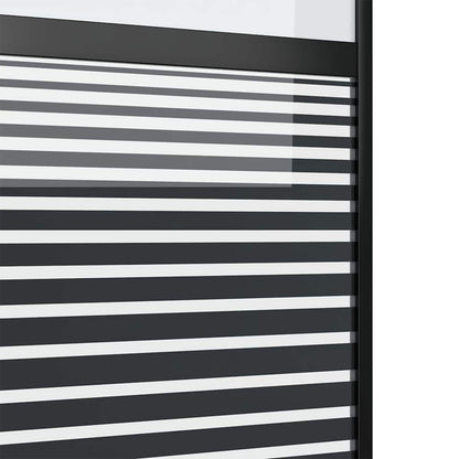 Porta in vetro Rigato Nero 90 x 2 x 205 cm Alluminio