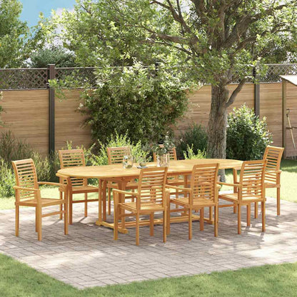 Set da Pranzo per Giardino 9 pcs Legno di teak solido