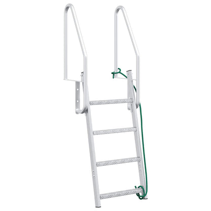 Scala da Dock a 4 Gradini Argento 58 x 77 x 166 cm Alluminio