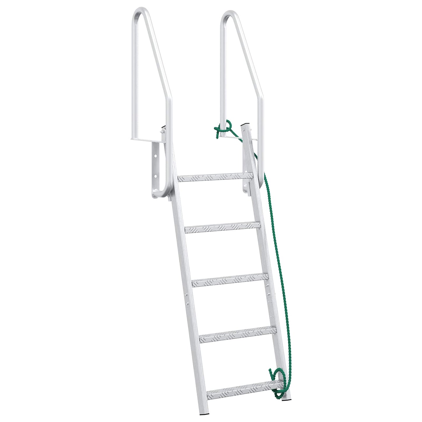 Scala da Dock a 5 Gradini Argento 58 x 77 x 191 cm Alluminio
