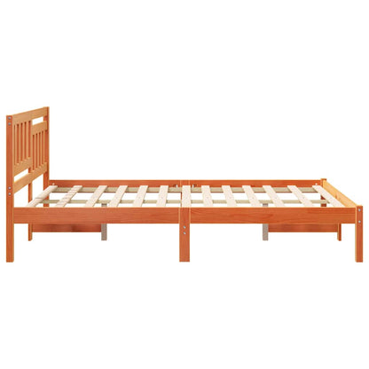 Struttura del letto Marrone cerato 120 x 190 cm Pino massello