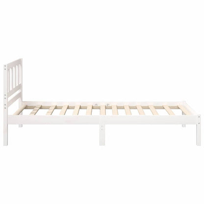 Struttura del letto Bianco 90 x 200 cm Pino massello