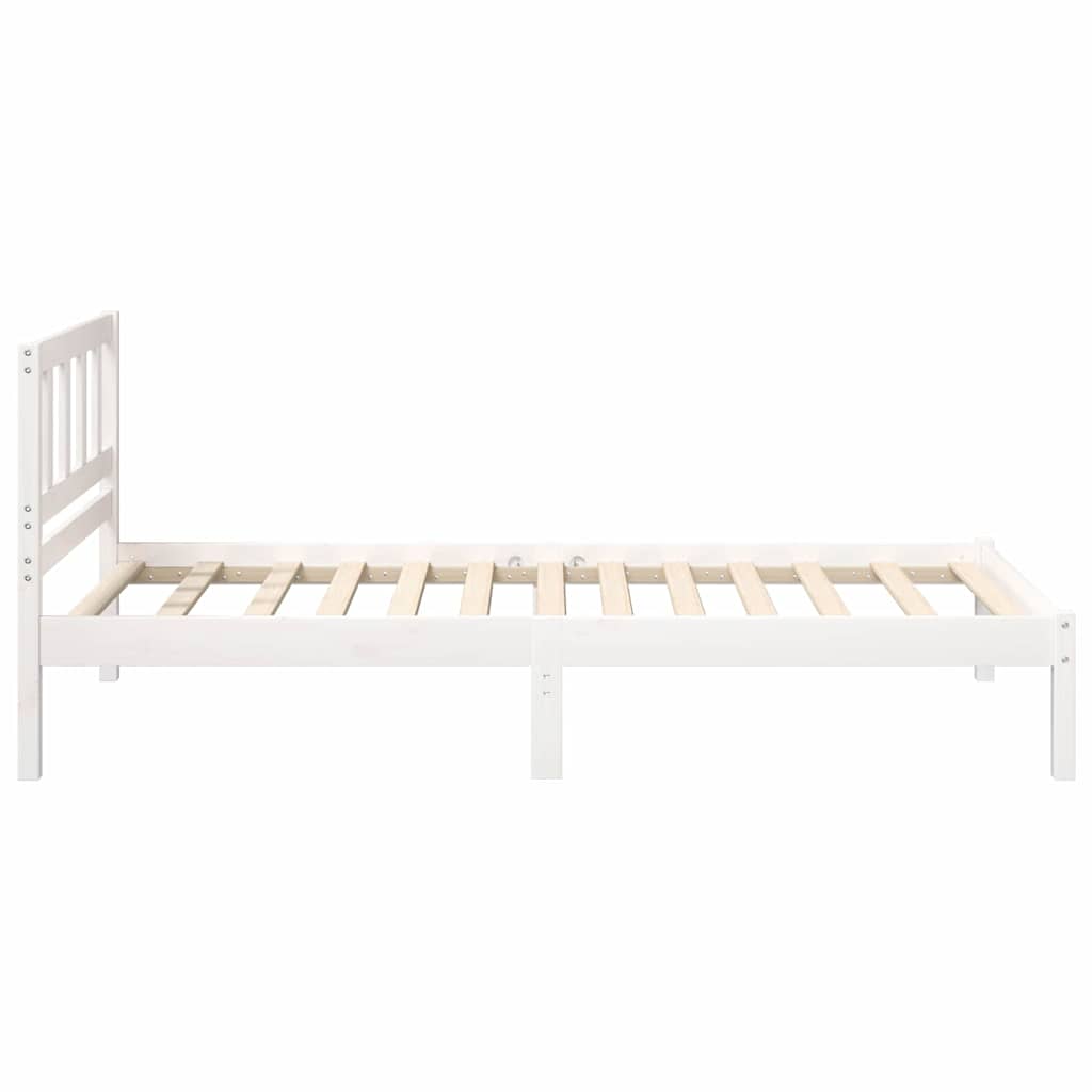 Struttura del letto Bianco 90 x 190 cm Pino massello