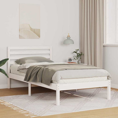 Struttura del letto Bianco 100 x 200 cm Pino massello