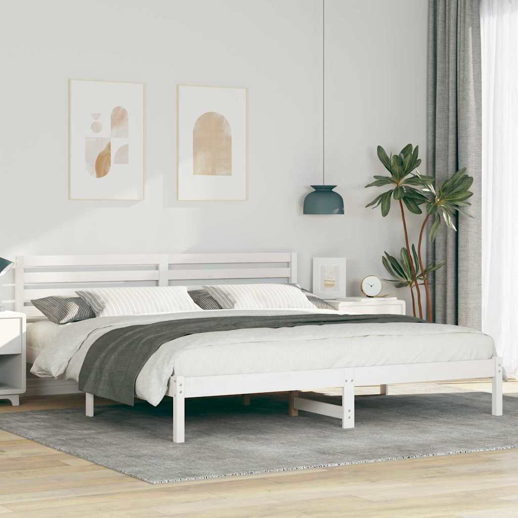 Struttura del letto Bianco 180 x 200 cm Pino massello