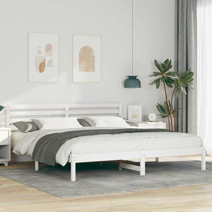 Struttura del letto Bianco 180 x 200 cm Pino massello