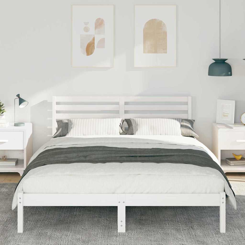Struttura del letto Bianco 180 x 200 cm Pino massello