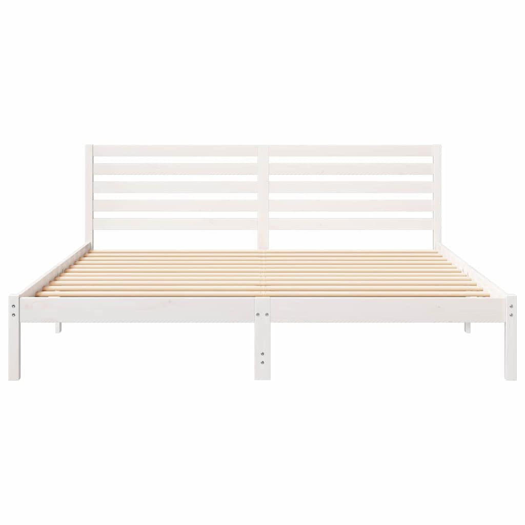 Struttura del letto Bianco 180 x 200 cm Pino massello