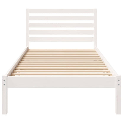 Struttura del letto Bianco 100 x 210 cm Pino massello