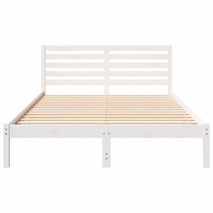 Struttura del letto Bianco 140 x 210 cm Pino massello