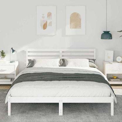 Struttura del letto Bianco 160 x 210 cm Pino massello