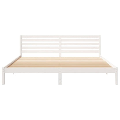 Struttura del letto Bianco 200 x 210 cm Pino massello
