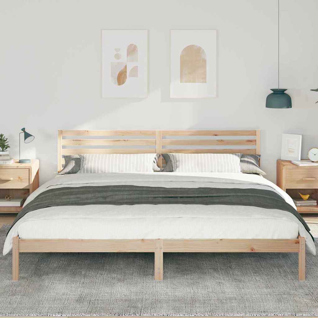 Struttura del letto Marrone 180 x 220 cm Pino massello