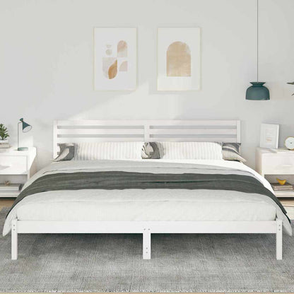 Struttura del letto Bianco 180 x 220 cm Pino massello