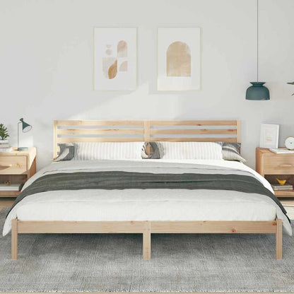 Struttura del letto Marrone 200 x 220 cm Pino massello
