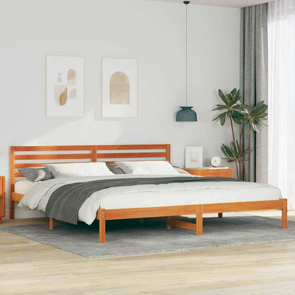 Struttura del letto Marrone cerato 200 x 220 cm Pino massello